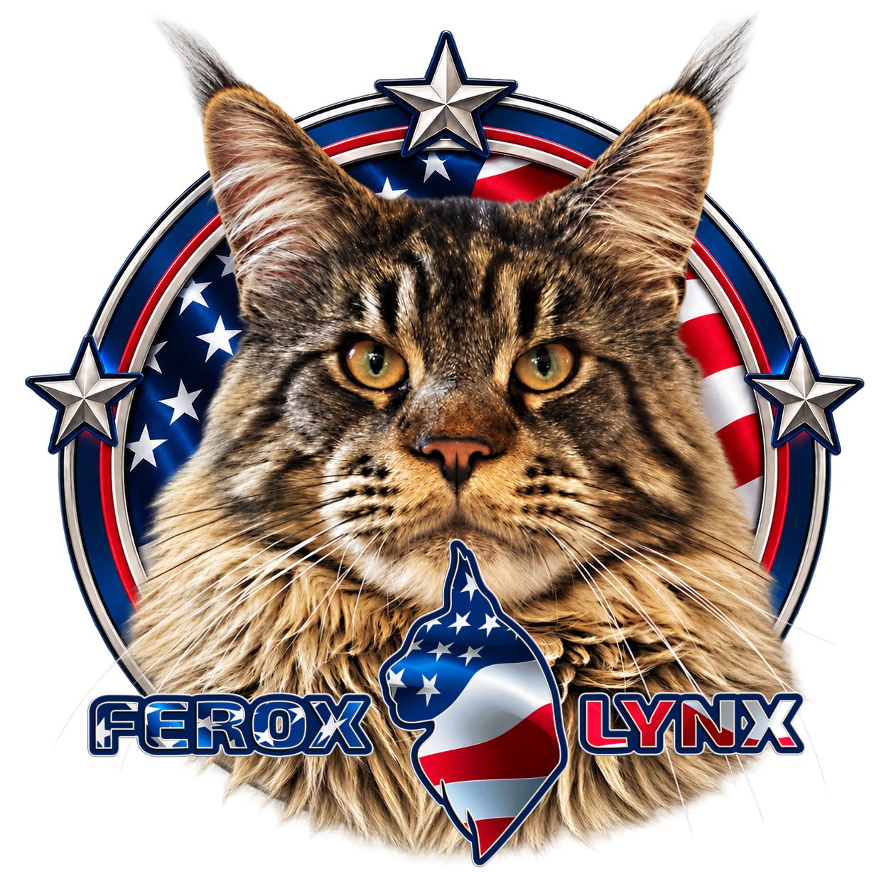 SE*Ferox Lynx Wulfaz, Maine Coon – profilporträtt